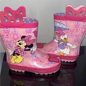 Disney Pink Minnie and Daisy Kids' Rain Boots